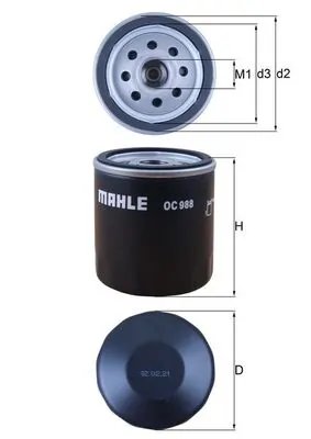 FILTRU ULEI MAHLE OC 988 - Compatibil cu CHERY, GINETTA, HOLDEN, LEXUS, LOTUS, MAZDA, MERCURY, MINI, MORGAN, PANTHER, RELIANT, R