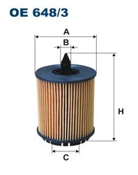 FILTRU ULEI FILTRON OE 648/3 - Compatibil cu ALFA ROMEO, BUICK, CADILLAC, CHEVROLET, FIAT, OLDSMOBILE, OPEL, PONTIAC, SAAB, SATU