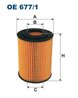 FILTRU ULEI FILTRON OE 677/1 - Compatibil cu CHRYSLER, JEEP, MERCEDES-BENZ