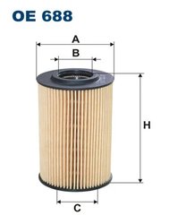 FILTRU ULEI FILTRON OE 688 - Compatibil cu AUDI, GAZ, MULTICAR, SEAT, SKODA, VW
