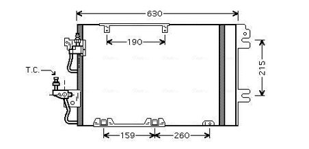 RADIATOR CLIMATIZARE AVA QUALITY COOLING OL5367D - Compatibil cu OPEL, VAUXHALL