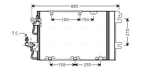 RADIATOR CLIMATIZARE AVA QUALITY COOLING OL5384D - Compatibil cu OPEL, VAUXHALL