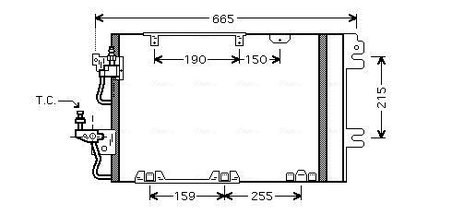 RADIATOR CLIMATIZARE AVA QUALITY COOLING OL5384D - Compatibil cu OPEL, VAUXHALL