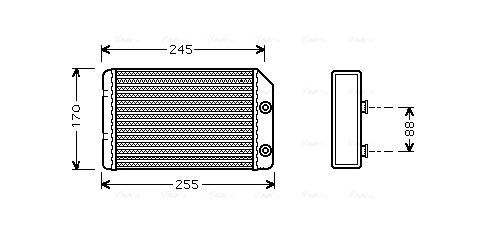 SCHIMBATOR CALDURA INCALZIRE HABITACLU AVA QUALITY COOLING OL6315 - Compatibil cu CHEVROLET, OPEL