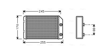 SCHIMBATOR CALDURA INCALZIRE HABITACLU AVA QUALITY COOLING OL6315 - Compatibil cu CHEVROLET, OPEL
