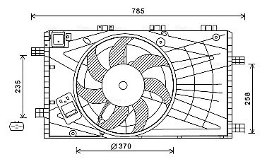 Ventilator radiator racire Ava Quality Cooling OL7621