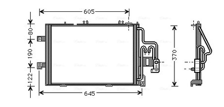 RADIATOR CLIMATIZARE AVA QUALITY COOLING OLA5307 - Compatibil cu OPEL, VAUXHALL