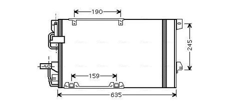 RADIATOR CLIMATIZARE AVA QUALITY COOLING OLA5326D - Compatibil cu CHEVROLET, OPEL, VAUXHALL