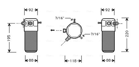 Uscator aer conditionat Ava Quality Cooling OLD118