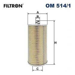 FILTRU ULEI FILTRON OM 514/1 - Compatibil cu AYATS, BREDAMENARINIBUS, INBUS, MAN, MAZ, NEOPLAN, SETRA, SOLARIS, VAN HOOL