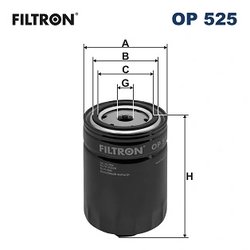 FILTRU ULEI FILTRON OP 525 - Compatibil cu ARO, AUDI, MULTICAR, ROVER, SEAT, VOLVO, VW