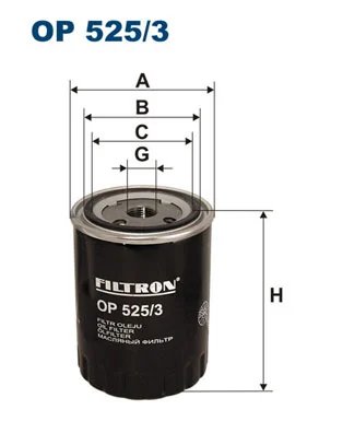 FILTRU ULEI FILTRON OP 525/3 - Compatibil cu FORD, SEAT, VW