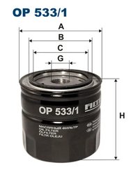 FILTRU ULEI FILTRON OP 533/1 - Compatibil cu DODGE, FORD, FORD AUSTRALIA, FORD USA, JEEP, LAND ROVER, MAZDA, MG, ROVER