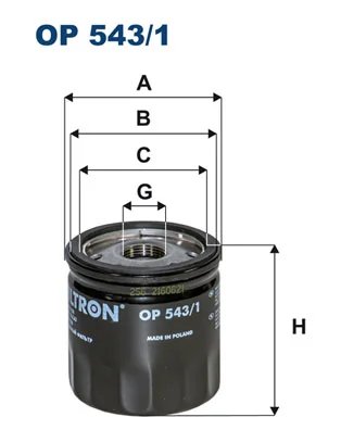 Filtru ulei Filtron OP 543/1