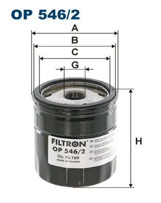 FILTRU ULEI FILTRON OP 546/2 - Compatibil cu FORD, FORD USA
