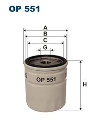 FILTRU ULEI FILTRON OP 551 - Compatibil cu AUSTIN, BEDFORD, FORD, INNOCENTI, LDV, LOTUS, MG, MORRIS, OPEL, ROVER, STEYR, VAUXHAL