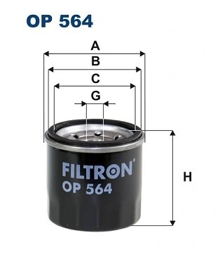 FILTRU ULEI FILTRON OP 564 - Compatibil cu BEDFORD, CHANGAN, CHERY, CHEVROLET, DAEWOO, DAIHATSU, DODGE, NISSAN, OPEL, PIAGGIO, S