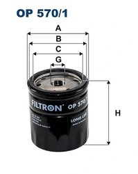 FILTRU ULEI FILTRON OP 570/1 - Compatibil cu BEDFORD, CHEVROLET, DAEWOO, FSO, IRMSCHER, LADA, LOTUS, OPEL, ROVER, SAAB, UZ-DAEWO