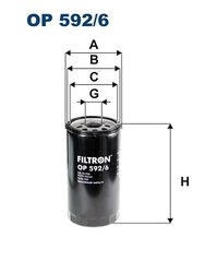 FILTRU ULEI FILTRON OP 592/6 - Compatibil cu ASTRA, HEULIEZ, IRISBUS, IVECO, KAROSA, SOLARIS