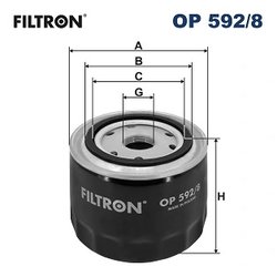 FILTRU ULEI FILTRON OP 592/8 - Compatibil cu FIAT, IVECO, KARSAN, UAZ