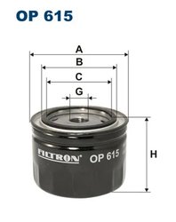 FILTRU ULEI FILTRON OP 615 - Compatibil cu AUSTIN, BITTER, BOGDAN, IRMSCHER, OPEL, TOYOTA, VAUXHALL