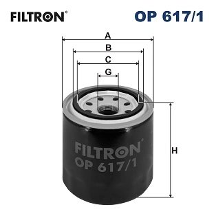 FILTRU ULEI FILTRON OP 617/1 - Compatibil cu HYUNDAI, KIA