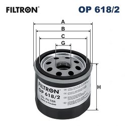 FILTRU ULEI FILTRON OP 618/2 - Compatibil cu DAIHATSU, LEXUS, MAZDA, SUZUKI, TOYOTA