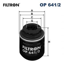 FILTRU ULEI FILTRON OP 641/2 - Compatibil cu AUDI, SEAT, SKODA, VW