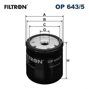 FILTRU ULEI FILTRON OP 643/5 - Compatibil cu DACIA, INFINITI, MERCEDES-BENZ, NISSAN, RENAULT
