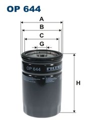 FILTRU ULEI FILTRON OP 644 - Compatibil cu ASKAM, BMC, CHRYSLER, FERRARI AGRI, JEEP, LDV, LTI, OPEL, PLYMOUTH, VAUXHALL