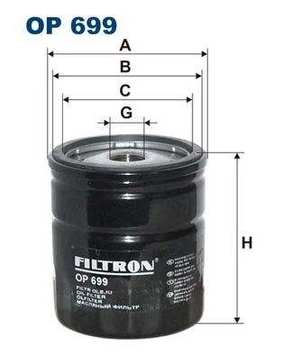 FILTRU ULEI FILTRON OP 699 - Compatibil cu BUICK, CHEVROLET, PONTIAC
