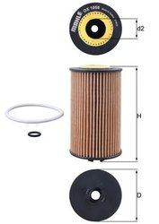 FILTRU ULEI KNECHT OX 1058D - Compatibil cu CHEVROLET, OPEL, VAUXHALL