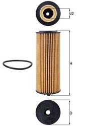 FILTRU ULEI KNECHT OX 1162D - Compatibil cu MERCEDES-BENZ