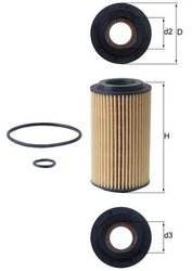 FILTRU ULEI MAHLE OX 153D4 - Compatibil cu CHRYSLER