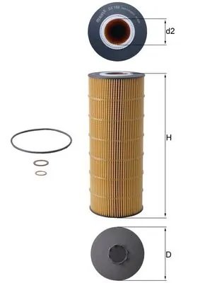 FILTRU ULEI KNECHT OX 168D - Compatibil cu MAZ, MERCEDES-BENZ, NEOPLAN, SETRA, SISU