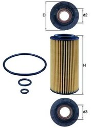 FILTRU ULEI KNECHT OX 179D - Compatibil cu GAZ, MERCEDES-BENZ