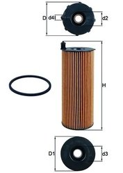 FILTRU ULEI KNECHT OX 196/1D - Compatibil cu AUDI, VW