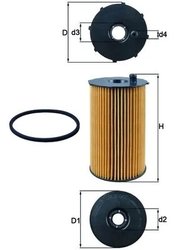 FILTRU ULEI KNECHT OX 205/2D - Compatibil cu CITROEN, JAGUAR, LAND ROVER, PEUGEOT