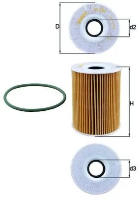 FILTRU ULEI KNECHT OX 254D5 - Compatibil cu PORSCHE