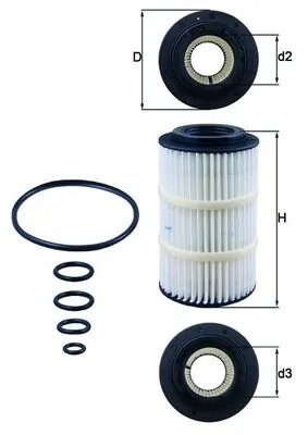 FILTRU ULEI KNECHT OX 345/7D - Compatibil cu CHRYSLER, MERCEDES-BENZ, PUCH