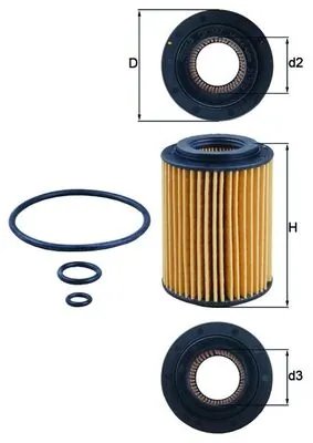 FILTRU ULEI MAHLE OX 347D - Compatibil cu HONDA