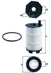 FILTRU ULEI KNECHT OX 350/4D - Compatibil cu AUDI, LAMBORGHINI, VW