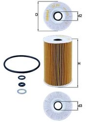 FILTRU ULEI KNECHT OX 351D - Compatibil cu HYUNDAI, KIA