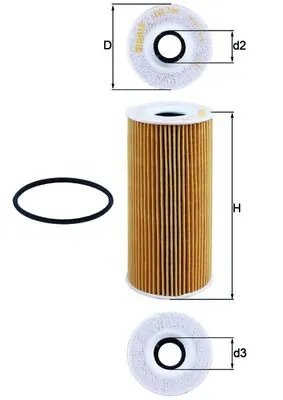FILTRU ULEI KNECHT OX 366D - Compatibil cu PORSCHE