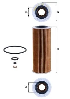 FILTRU ULEI MAHLE OX 368D1 - Compatibil cu ALFA ROMEO, ALPINA, BMW, FIAT, LANCIA