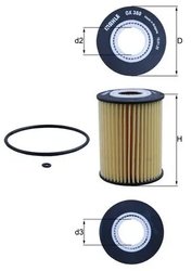 FILTRU ULEI KNECHT OX 380D - Compatibil cu CHRYSLER, JEEP, MERCEDES-BENZ