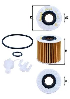 FILTRU ULEI MAHLE OX 414D1 - Compatibil cu LEXUS, LOTUS, TOYOTA, TOYOTA (GAC), VOLVO