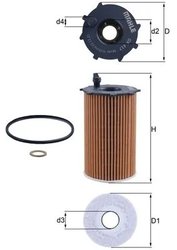 FILTRU ULEI KNECHT OX 417D - Compatibil cu HYUNDAI, KIA