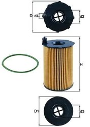 FILTRU ULEI KNECHT OX 420D - Compatibil cu AUDI, PORSCHE, VW