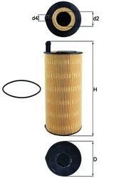 FILTRU ULEI MAHLE OX 423/9D - Compatibil cu CLAAS, MERCEDES-BENZ, SETRA